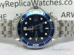 High Quality Omega Replica Watches - Seamaster James Bond Watch - Blue Dial w/ Super Luminous